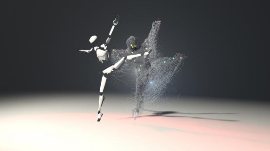 Real-time graphics software by Notch and Perception Neuron motion capture.