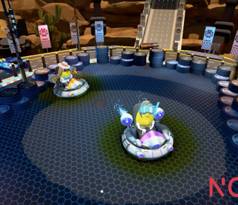 Screen grab of virtual reality bumper cars by Noitom.